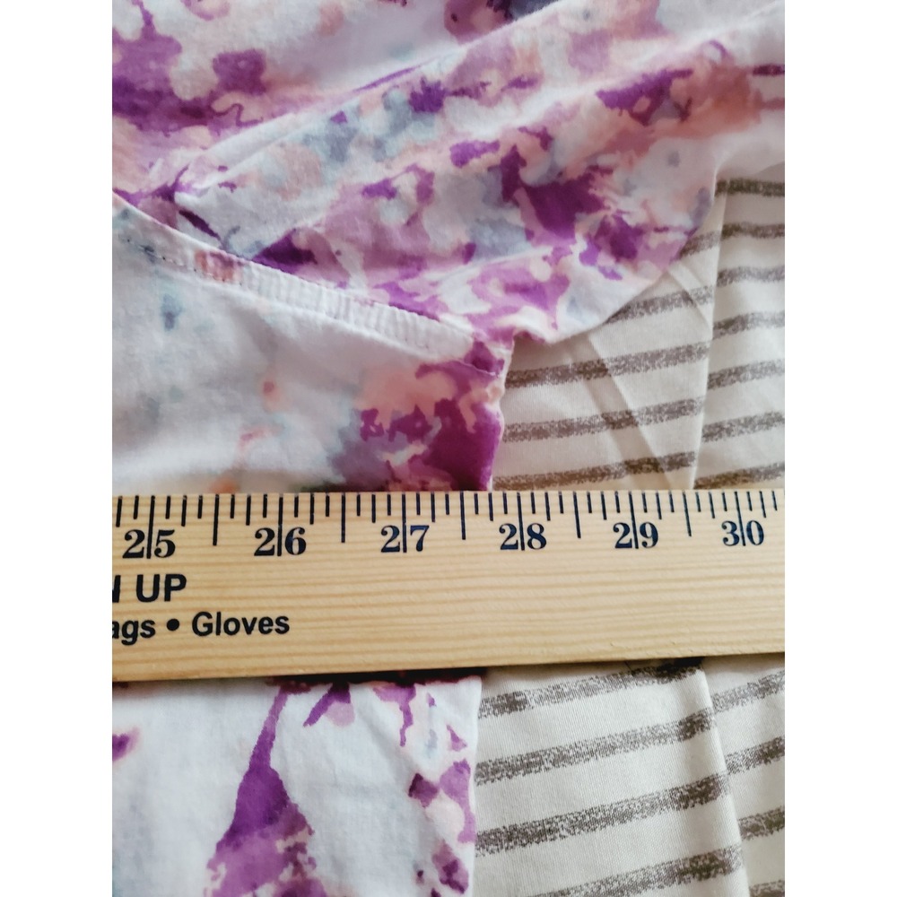 Lane Bryant Button Down Shirt Purple Abstract Print Roll Tab Plus Size 22/24 - Picture 6 of 6